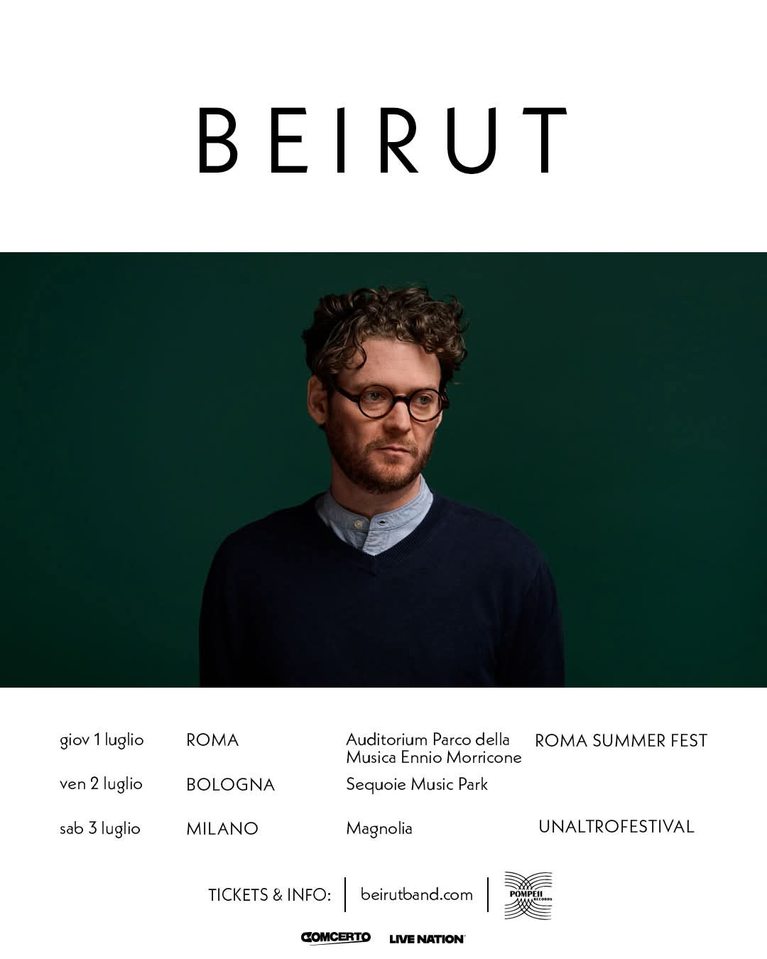 Riecco Beirut dal vivo in Italia, tre i concerti